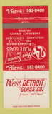 Matchbook Cover - West Detroit Glass MI 30 Strike