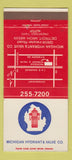 Matchbook Cover Michigan Hydrant and Valve Detroit MI Redford Township 30 Strike