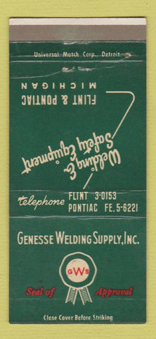 Matchbook Cover - Genesse Welding Supply Flint Pontiac MI 30 Strike