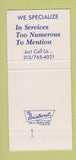 Matchbook Cover - Marine Bank and Trust Marine City MI 30 Strike