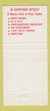 Matchbook Cover - Carillon Detroit MI 30 Strike
