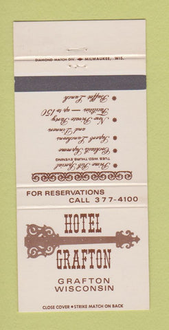 Matchbook Cover - Hotel Grafton WI 30 Strike