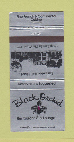 Matchbook Cover - Black Orchid Restaurant Annadale VA Leesburg VA 30 Strike