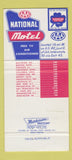 Matchbook Cover - National Motel Washington PA 30 Strike
