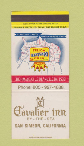 Matchbook Cover - Cavalier Inn San Simeon CA 30 Strike