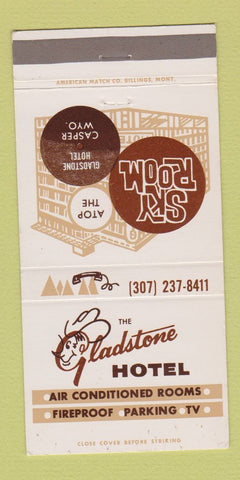 Matchbook Cover - Gladstone Hotel Casper WY WEAR 30 Strike