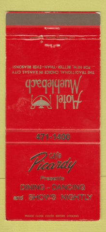 Matchbook Cover - Hotel Muehlebach Kansas City MO Cafe Picardy 30 Strike