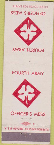 Matchbook Cover - Fourth Army Officer's Mess military