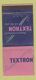 Matchbook Cover - Textron Yarn WEAR 30 Stick