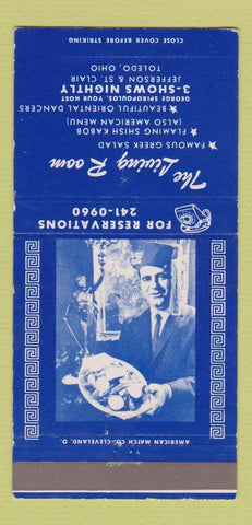 Matchbook Cover - The Living Room Toledo OH 30 Strike