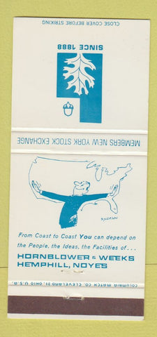 Matchbook Cover - Hornblower Weeks & Hemphill Investments WEAR 30 Strike