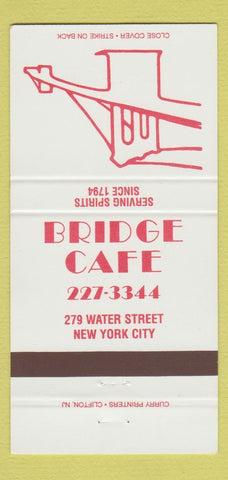 Matchbook Cover - Bridge Cafe New York City 30 Strike