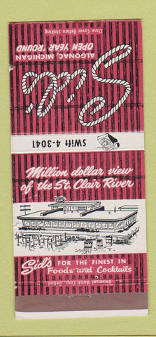 Matchbook Cover - Sid's Algonac MI Restaurant 30 Strike