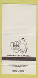 Matchbook Cover - British Bulldog Oshawa ON 30 Strike