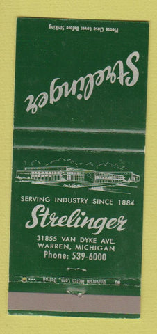 Matchbook Cover - Strelinger Warren MI Machine Tool WEAR 30 Strike