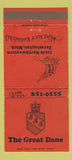 Matchbook Cover - The Great Dane Farmington MI WEAR 30 Strike