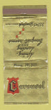 Matchbook Cover - Carousel Restaurant Detroit? WEAR 30 Strike