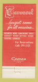 Matchbook Cover - Carousel Restaurant Detroit? WEAR 30 Strike