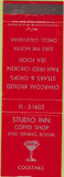 Matchbook Cover - Studio Inn Chico CA