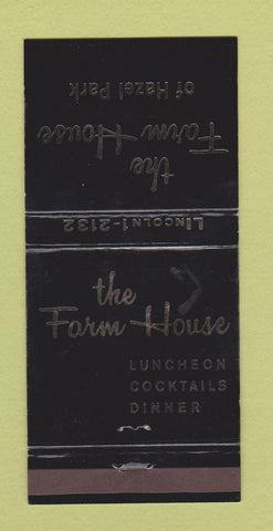 Matchbook Cover - The Farm House Hazel Park MI 30 Strike