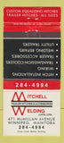 Matchbook Cover - Mitchell Welding Winnipeg MB 30 Strike