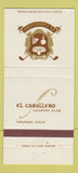 Matchbook Cover - El Caballero Country Club Tarzana CA 30 Strike