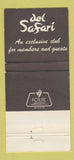 Matchbook Cover - Del Safari Country Club Palm Desert CA 30 Strike