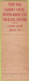 Matchbook Cover - The Colonial Colma CA