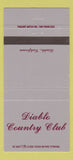 Matchbook Cover - Diablo Country Club CA #2 30 Strike