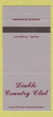 Matchbook Cover - Diablo Country Club CA #2 30 Strike