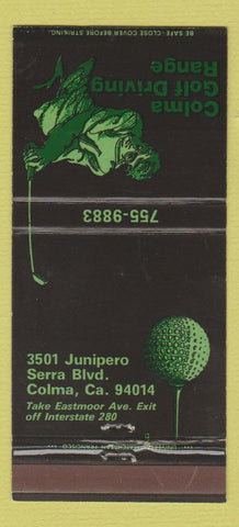 Matchbook Cover - Colma Golf Driving Range CA 30 Strike