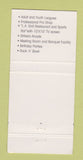 Matchbook Cover - High Point Bowling Center High Point NC 30 Strike