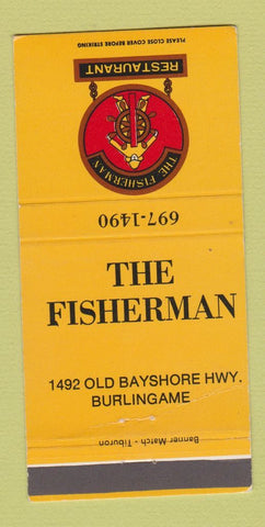 Matchbook Cover - The Fisherman Restaurant Burligame CA 30 Strike