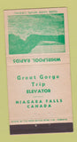 Matchbook Cover - Great Gorge Trip Elevator Niagara Falls ON 30 Strike