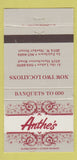 Matchbook Cover - Anthe's Restaurant WEAR 30 Strike