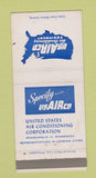 Matchbook Cover - US Air Conditioning Minneapolis MN 30 Strike