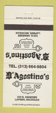Matchbook Cover - D'Agostino's Restaurant Lapeer MI 30 Strike