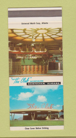 Matchbook Cover - The Club Birmingham AL SAMPLE 30 Strike