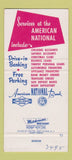 Matchbook Cover - American National Bank Little Rock AR SAMPLE 30 Strike
