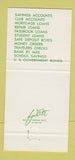 Matchbook Cover - Jefferson Savings Bank Watertown NY 30 Strike
