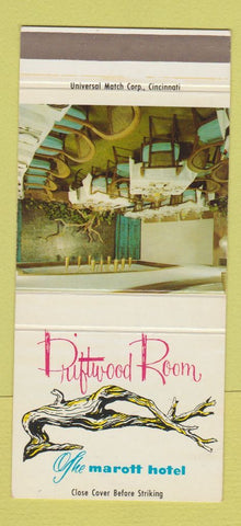 Matchbook Cover - Driftwood Room Marott Hotel Indianapolis IN SAMPLE 30 Strike