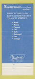 Matchbook Cover - Ecuatoriana Airlines Los Angeles CA Ecuador SAMPLE 30 Strike
