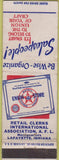 Matchbook Cover - Retail Clerks Union Lafayette IN