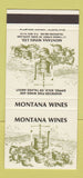 Matchbook Cover - Montana Wines Auckland New Zealand SAMPLE 30 Strike