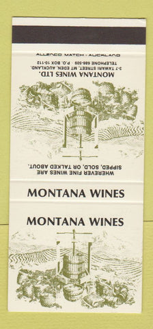 Matchbook Cover - Montana Wines Auckland New Zealand SAMPLE 30 Strike