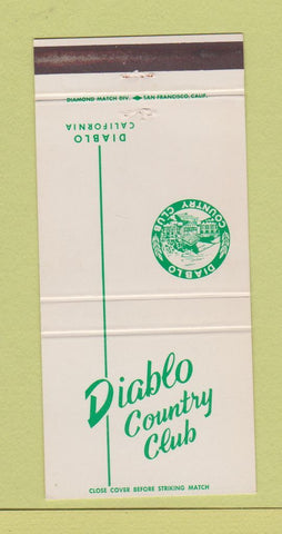 Matchbook Cover - Diablo Country Club CA 30 Strike