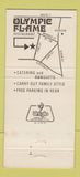 Matchbook Cover - Olympic Flame Restaurant Herndon VA 30 Strike