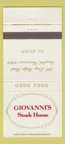 Matchbook Cover - Giovanni's Steak House Stamford CT 30 Strike
