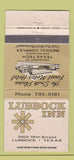 Matchbook Cover - Lubbock Inn TX WEAR 30 Strike