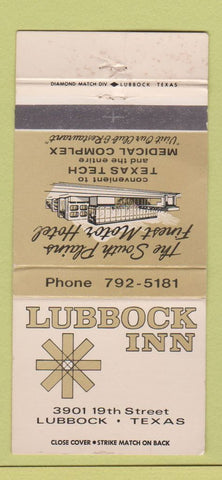 Matchbook Cover - Lubbock Inn TX WEAR 30 Strike